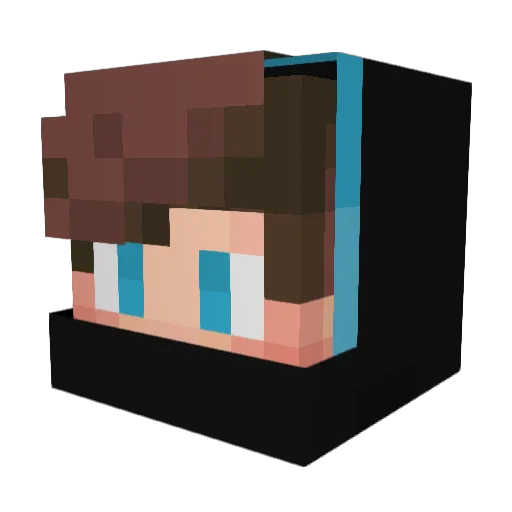 David1806 Minecraft avatar head, 3D render