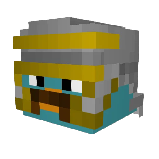 David3k15 Minecraft avatar head, 3D render