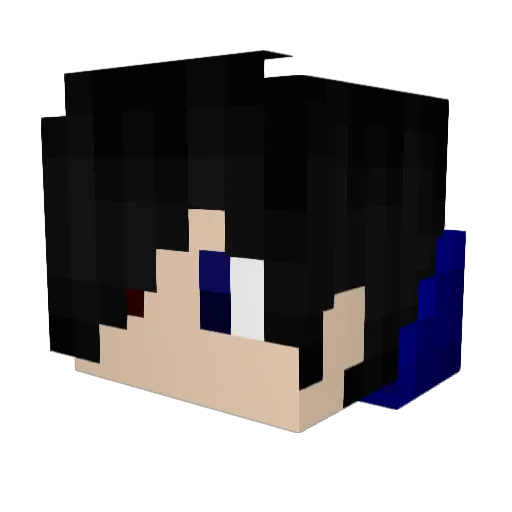 DavidAlef Minecraft avatar head, 3D render