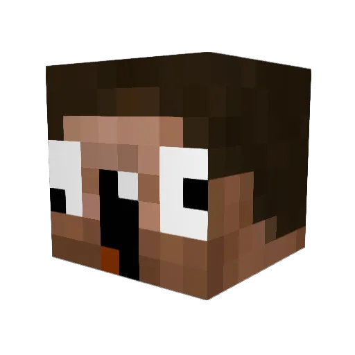 DavidBrodi Minecraft avatar head, 3D render