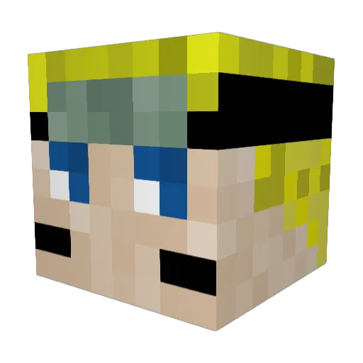 DavidChubaca Minecraft avatar head, 3D render