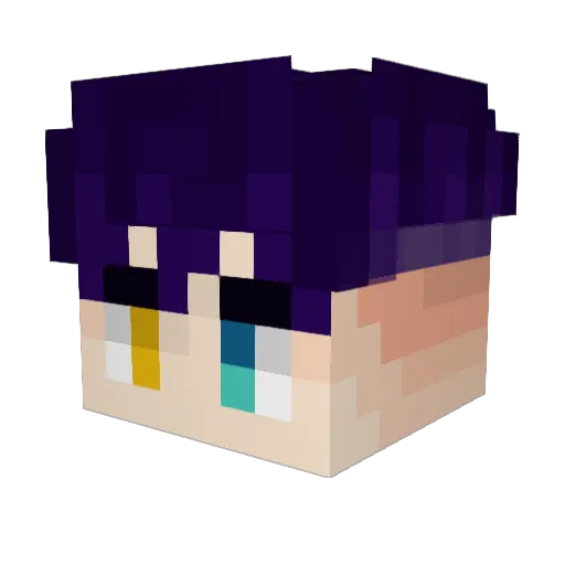 DavidDG7 Minecraft avatar head, 3D render