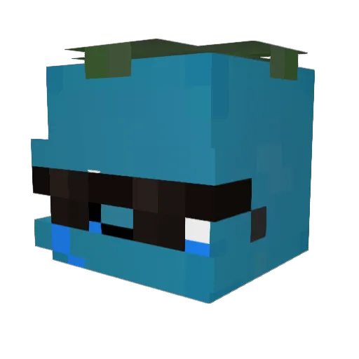 DavidDaMonk Minecraft avatar head, 3D render