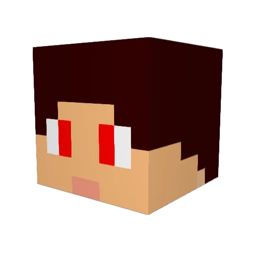DavidDeter Minecraft avatar head, 3D render
