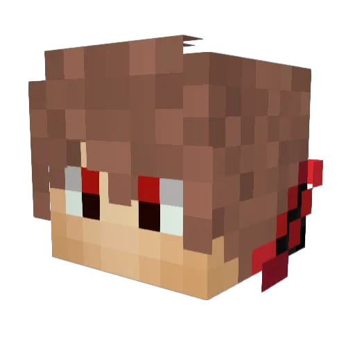 DavidGC Minecraft avatar head, 3D render