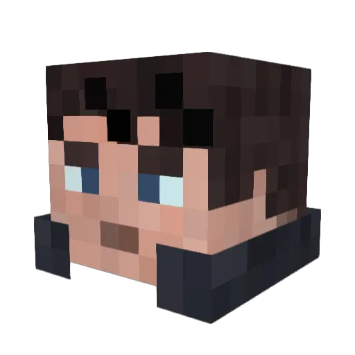 DavidGLT Minecraft avatar head, 3D render