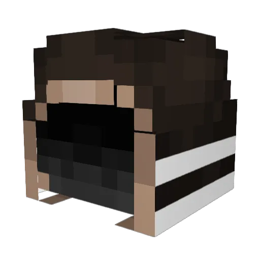 DavidGold Minecraft avatar head, 3D render