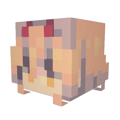 DavidGueta Minecraft avatar head, 3D render