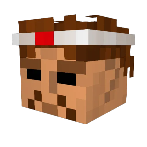 DavidJudge Minecraft avatar head, 3D render