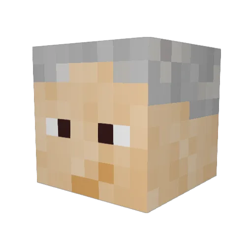 DavidLares Minecraft avatar head, 3D render