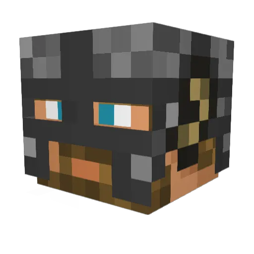 DavidMCT Minecraft avatar head, 3D render