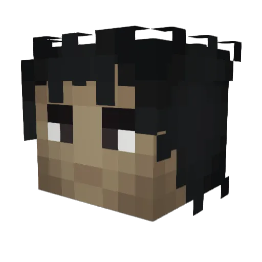 DavidMoo Minecraft avatar head, 3D render