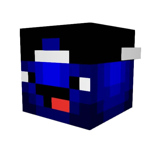 DavidOffixial Minecraft avatar head, 3D render