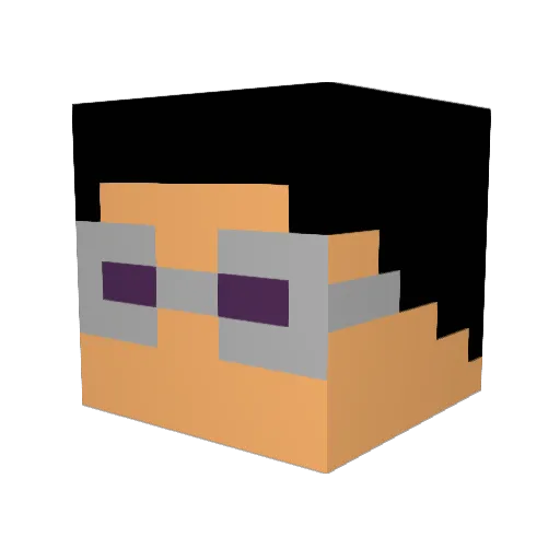 DavidOsSua Minecraft avatar head, 3D render