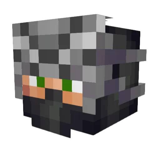 DavidPunk_ Minecraft avatar head, 3D render