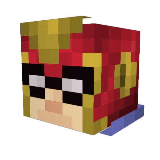 DavidRatcliff Minecraft avatar head, 3D render