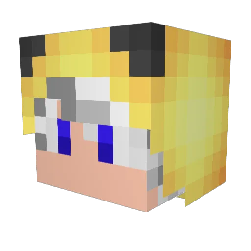 DavidSJ Minecraft avatar head, 3D render