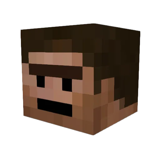 DavidSoup Minecraft avatar head, 3D render
