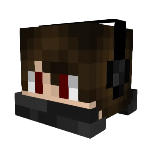 DavidStorch Minecraft avatar head, 3D render