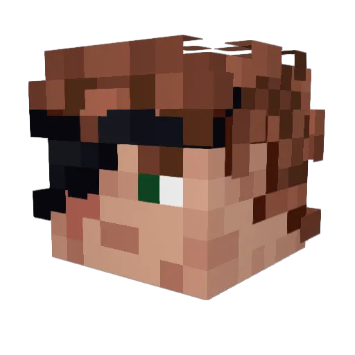DavidSutherland Minecraft avatar head, 3D render