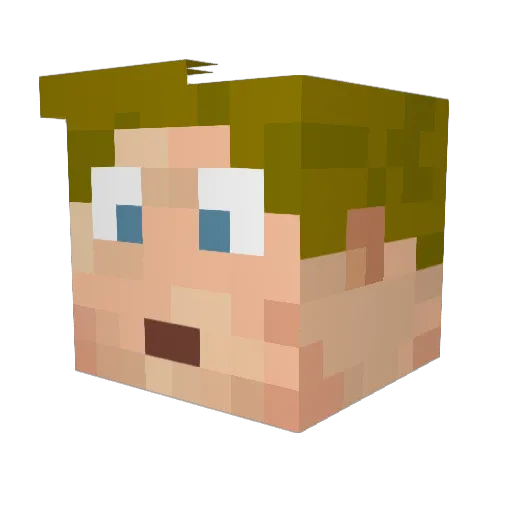 DavidSwagham Minecraft avatar head, 3D render