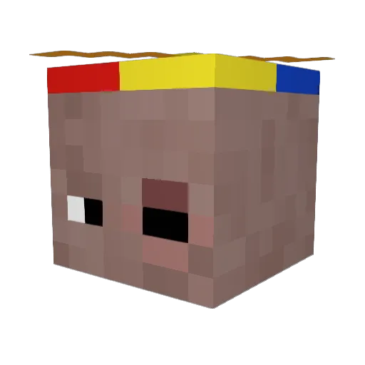 DavidToZiom Minecraft avatar head, 3D render