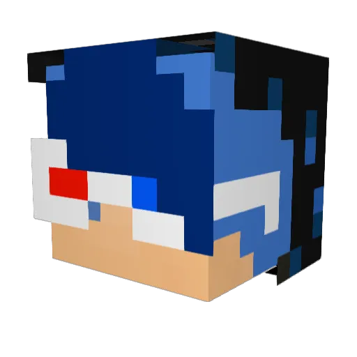 David_56YT Minecraft avatar head, 3D render