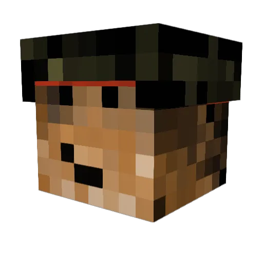 David_8_2000 Minecraft avatar head, 3D render