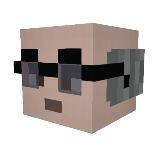David_Blood2 Minecraft avatar head, 3D render