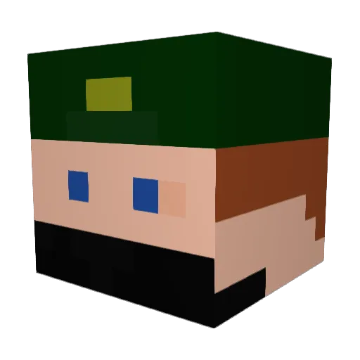 David_Coolman Minecraft avatar head, 3D render