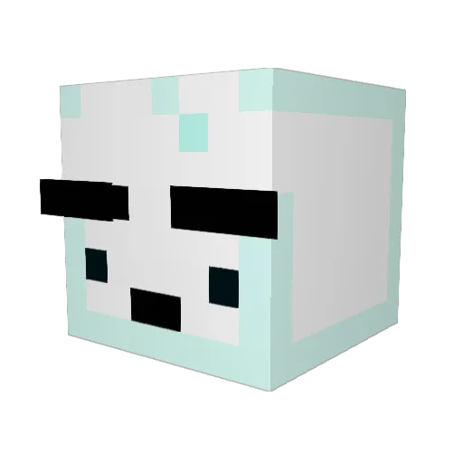 David_Liu Minecraft avatar head, 3D render