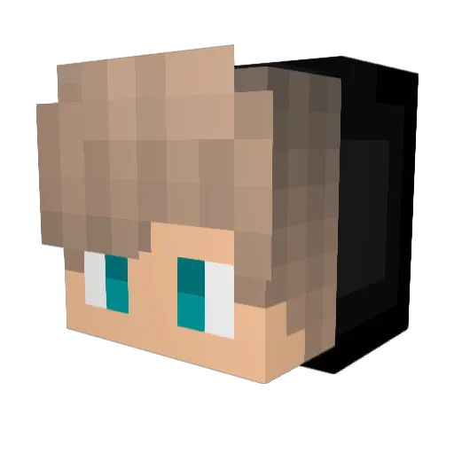 Davidd01_ Minecraft avatar head, 3D render