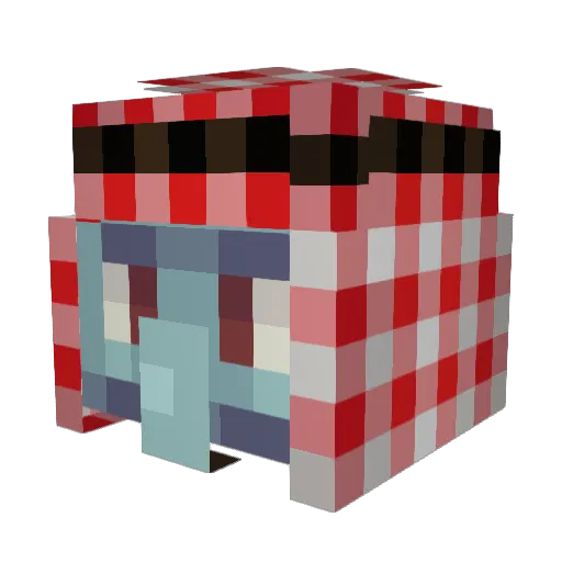 Daviddfalaggan Minecraft avatar head, 3D render
