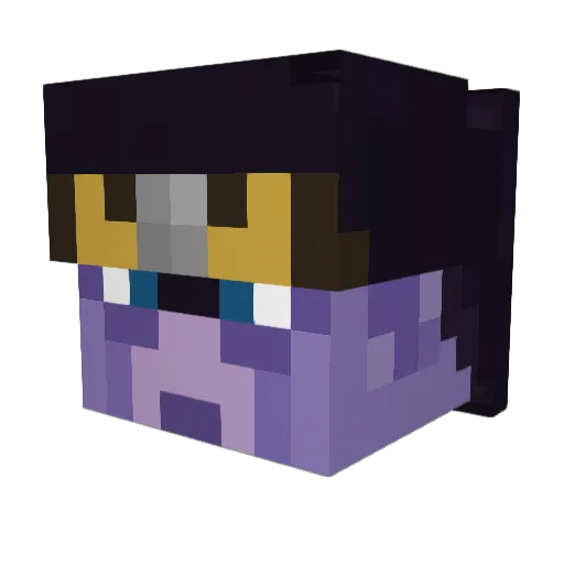 Daviddobble Minecraft avatar head, 3D render