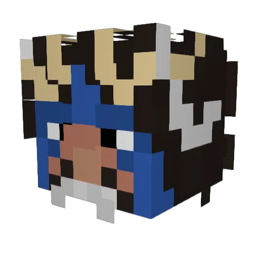DavideMiller Minecraft avatar head, 3D render