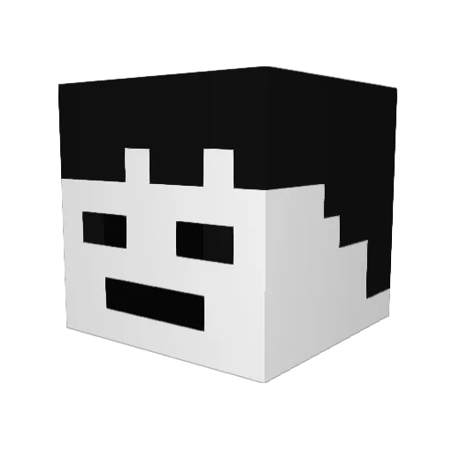 DavideSc007 Minecraft avatar head, 3D render