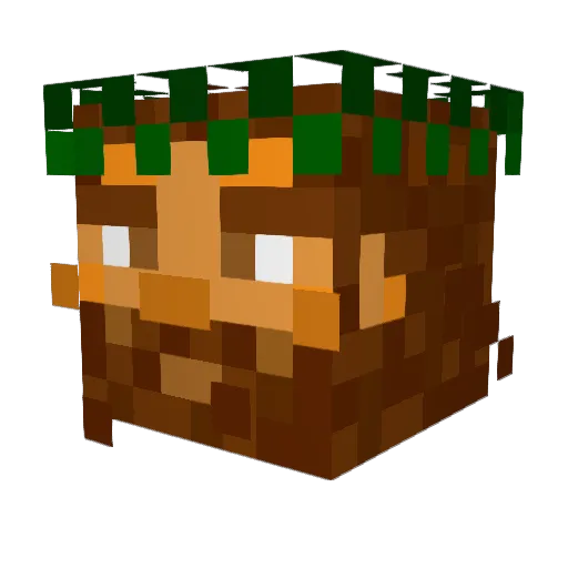 Davide_Iron Minecraft avatar head, 3D render