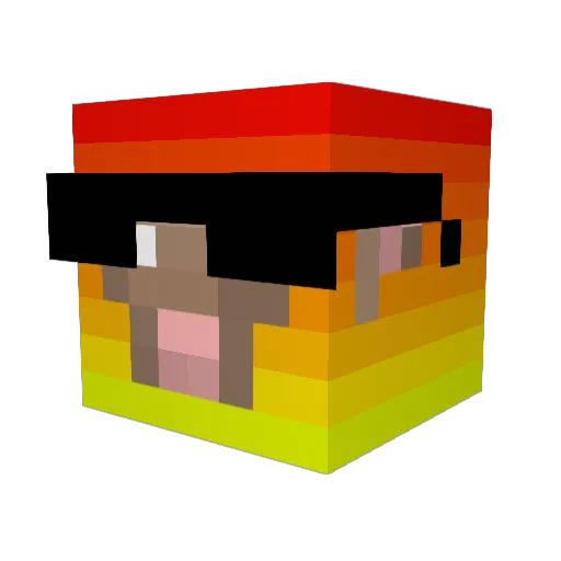 Davidejuve Minecraft avatar head, 3D render