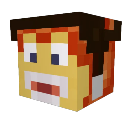 Davidikm Minecraft avatar head, 3D render