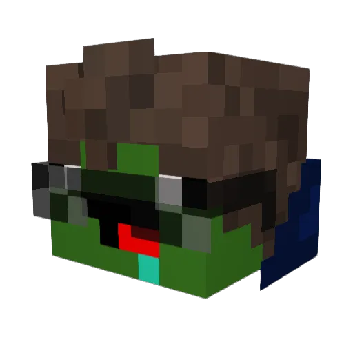 Davidorp Minecraft avatar head, 3D render