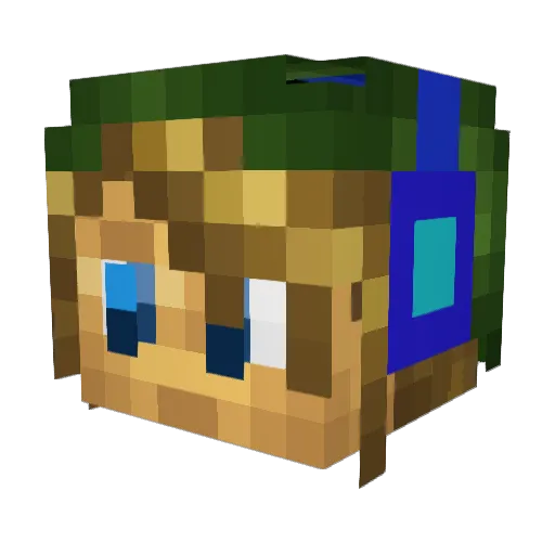 Davidov64 Minecraft avatar head, 3D render