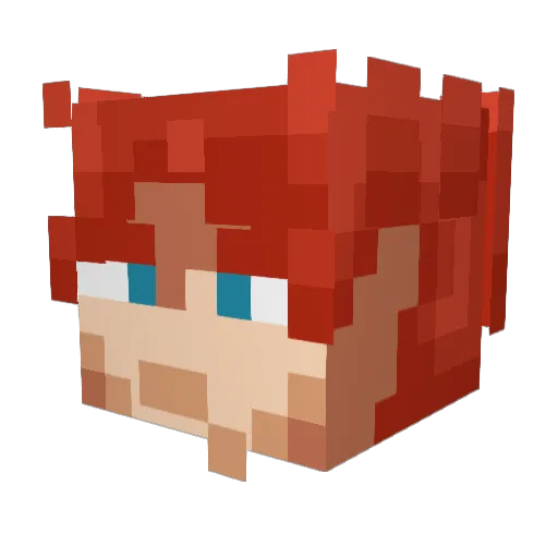 Davidpigman Minecraft avatar head, 3D render