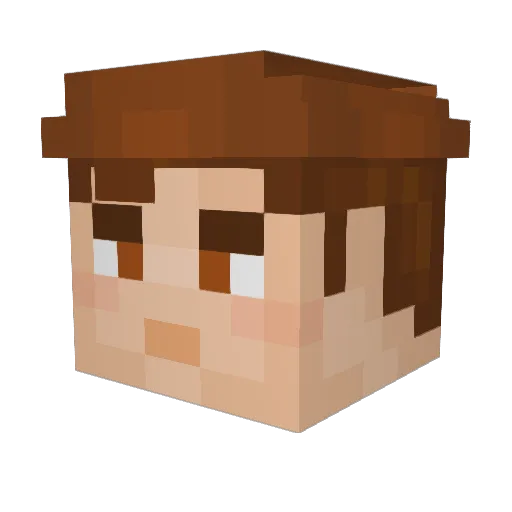 DavidsTitan Minecraft avatar head, 3D render