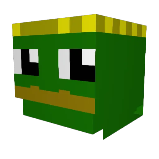 Davidschki Minecraft avatar head, 3D render