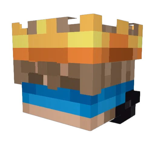 Davidsendkk Minecraft avatar head, 3D render