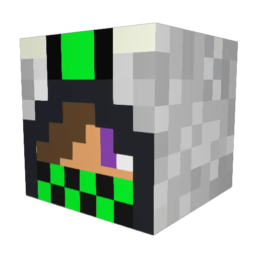 Davidsmand Minecraft avatar head, 3D render