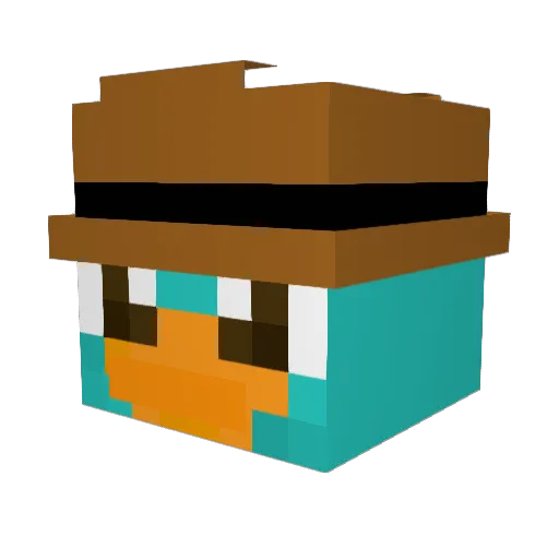 Davidtede Minecraft avatar head, 3D render