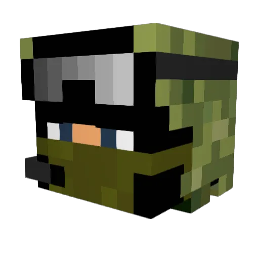 Davidtheone12 Minecraft avatar head, 3D render