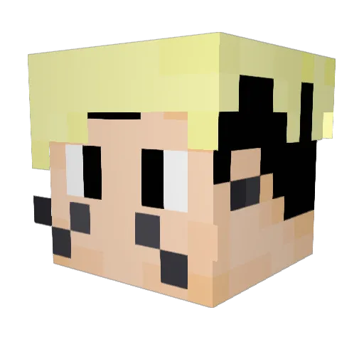 Davidxxx07 Minecraft avatar head, 3D render