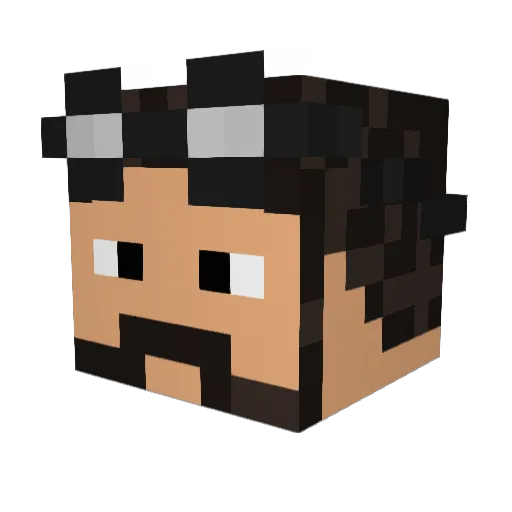 Davidzyx Minecraft avatar head, 3D render